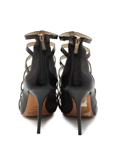 Pre-owned Jimmy Choo 115mm Estoria Sandals In Black