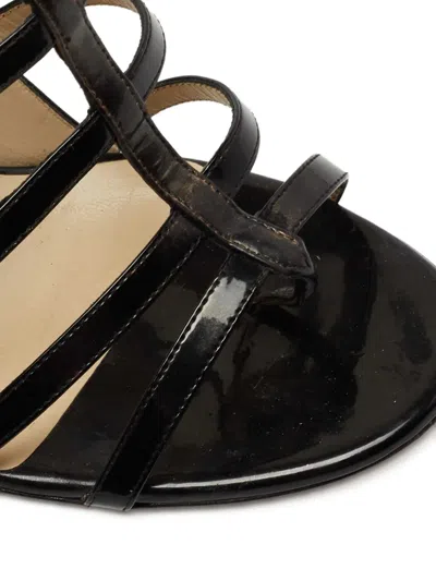 Pre-owned Jimmy Choo 115mm Estoria Sandals In Black
