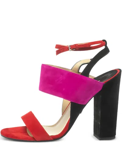 Pre-owned Paul Andrew  120mm Xiamen Block-heel Colourblock Sandals
