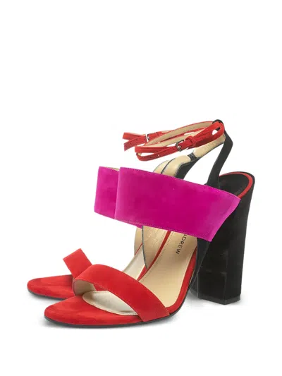 Pre-owned Paul Andrew  120mm Xiamen Block-heel Colourblock Sandals
