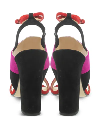 Pre-owned Paul Andrew  120mm Xiamen Block-heel Colourblock Sandals
