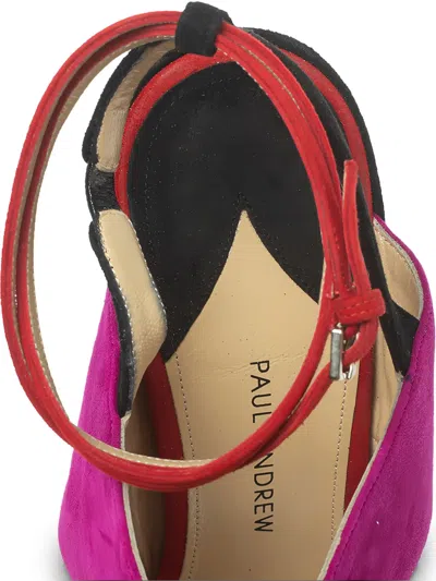 Pre-owned Paul Andrew  120mm Xiamen Block-heel Colourblock Sandals