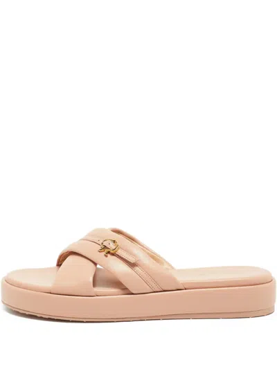 Pre-owned Gianvito Rossi  Alima Cross-strap Sandals In Neutral
