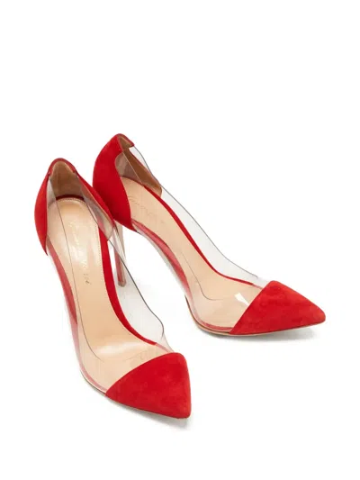 Pre-owned Gianvito Rossi  110mm Suede Pumps In Red
