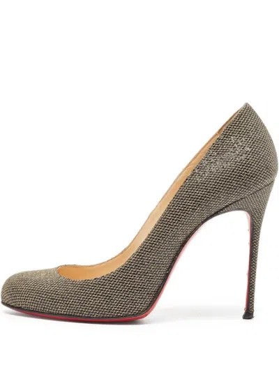 Pre-owned Christian Louboutin 105mm Lurex Pumps