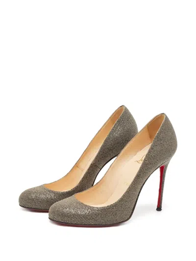 Pre-owned Christian Louboutin 105mm Lurex Pumps