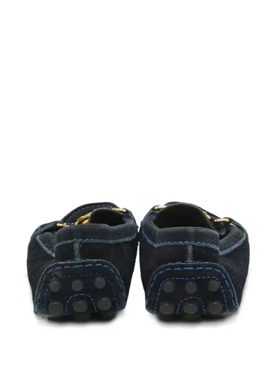 Pre-owned Louis Vuitton Oxford Suede Loafers In Blue