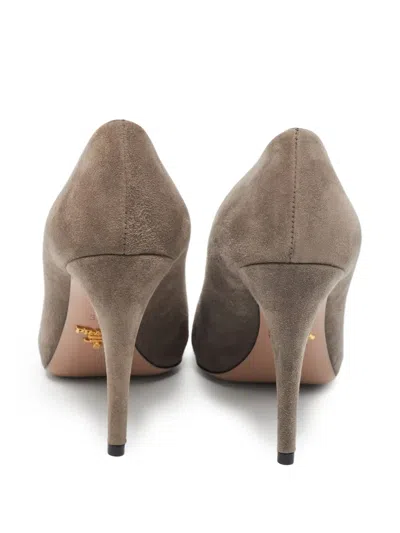 Pre-owned Prada 120mm Suede Pointed-toe Pumps