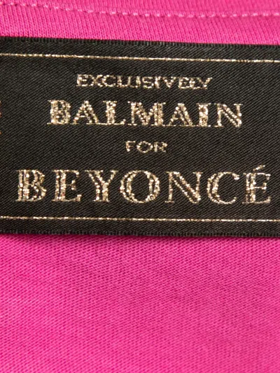 Pre-owned Balmain X Beyoncé Cotton T-shirt In Pink