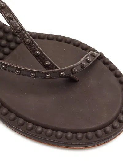 Pre-owned Bottega Veneta 50mm Lagoon Bubble Beaded Strappy Sandals