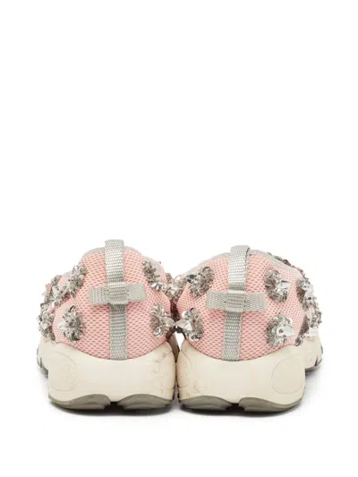 Pre-owned Dior Mesh Fusion Low-top Sneakers In Pink