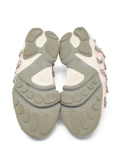 Pre-owned Dior Mesh Fusion Low-top Sneakers In Pink
