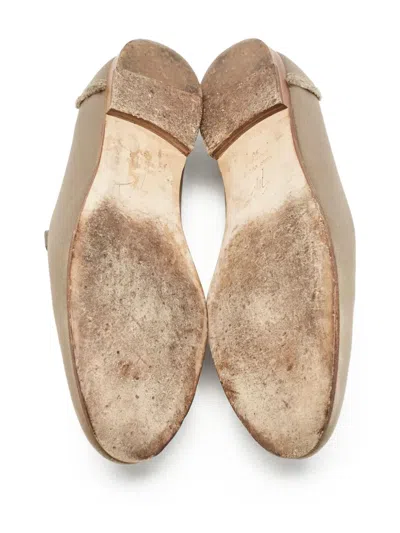 Pre-owned Giuseppe Zanotti Vintage Frayed Satin Loafers In Neutral