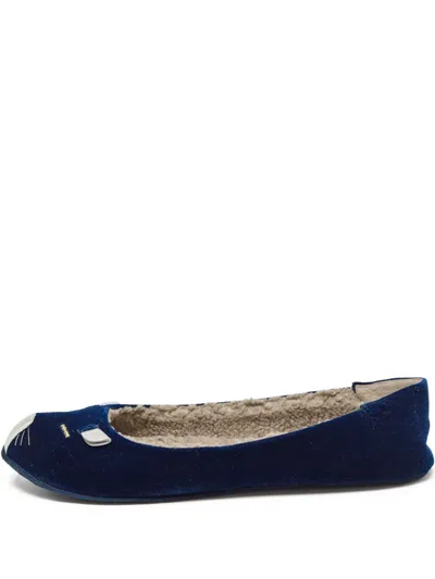 Pre-owned Marc Jacobs Vintage Cat Face Ballet Flats In Blue