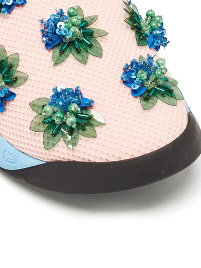 Pre-owned Dior Sequin-embellished Sneakers In Pink