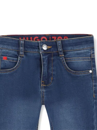 Hugo Boss Logo-patch Jeans In Blue