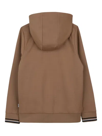 Bosswear Hooded Zip-up Tracksuit Set In Brown