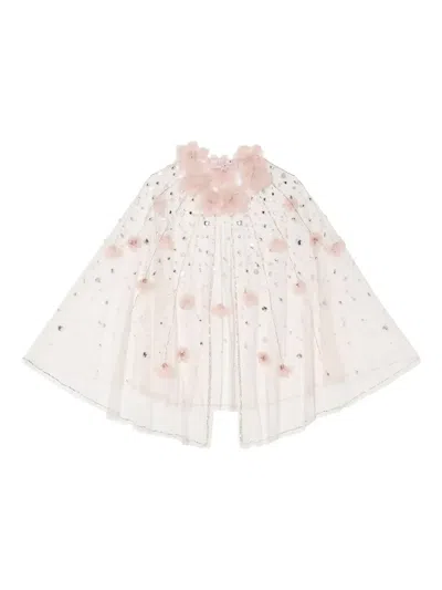 Tutu Du Monde Amira Flower-embellished Sequin Cape In White