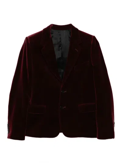 Pre-owned Celine Velvet Blazer In Red