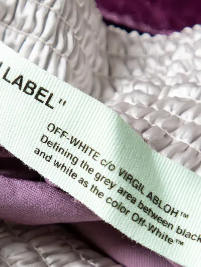 Pre-owned Off-white Velvet Trousers In Purple