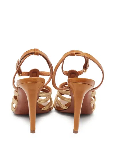 Pre-owned Tory Burch  Strappy Heeled Sandals In Brown