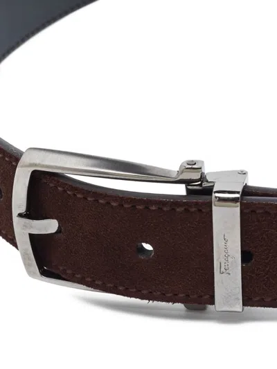 Pre-owned Ferragamo Reversible Leather Belt In Brown