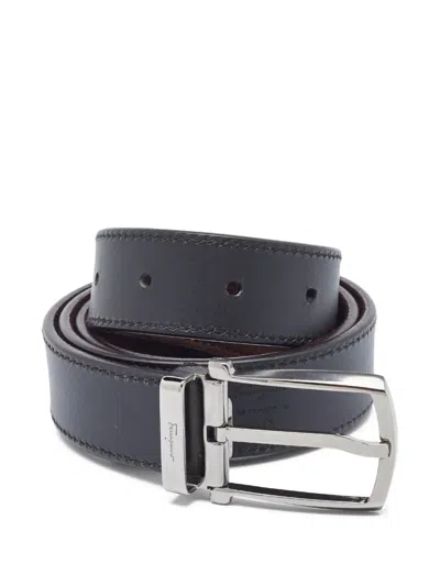 Pre-owned Ferragamo Reversible Leather Belt In Brown