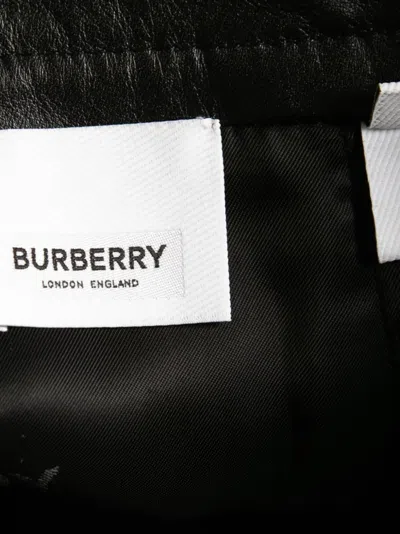 Pre-owned Burberry Cut-out Leather Pencil Skirt