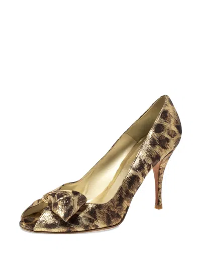 Pre-owned Stuart Weitzman Leopard-print Heeled Pumps