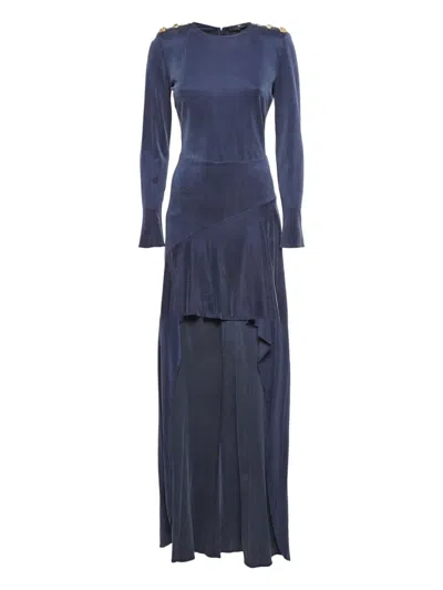 Pre-owned Elisabetta Franchi Long-sleeved Maxi Dress