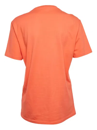 Pre-owned Versace Logo Print T-shirt In Orange