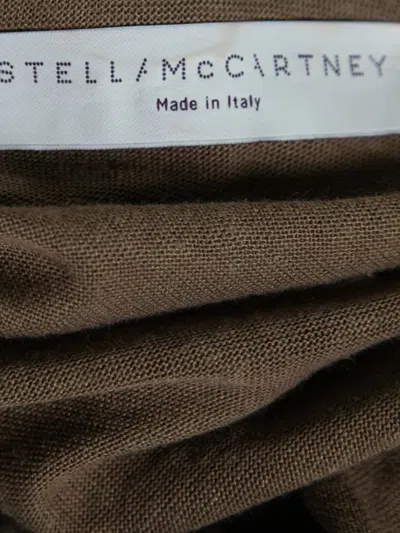 Pre-owned Stella Mccartney Zip-detailed T-shirt In Brown