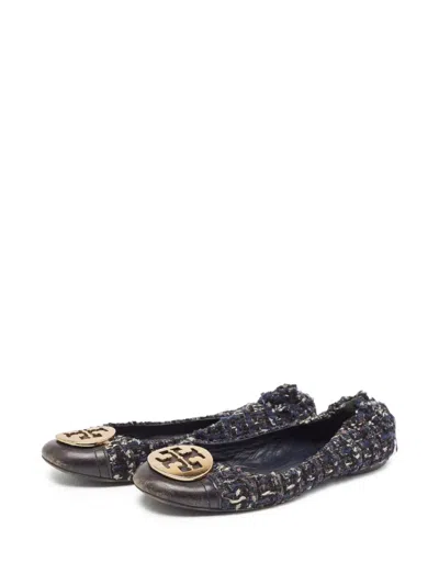 Pre-owned Tory Burch  Serena 2 Tweed Ballet Flats