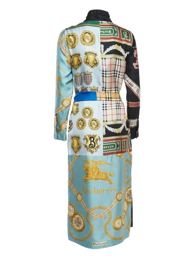 Pre-owned Burberry Patchwork Silk Dress