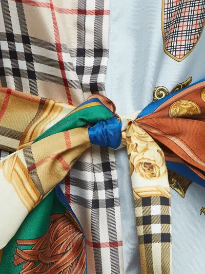 Pre-owned Burberry Patchwork Silk Dress