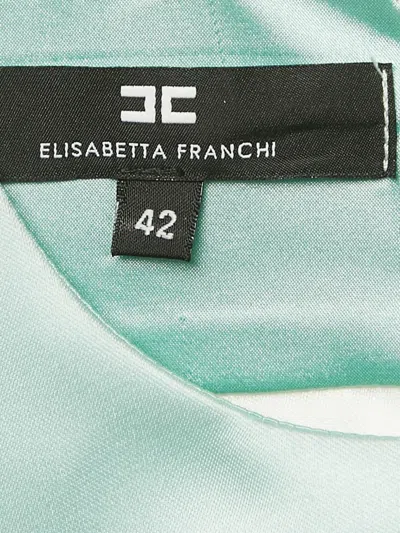 Pre-owned Elisabetta Franchi  Two-tone Belted Dress In Blue