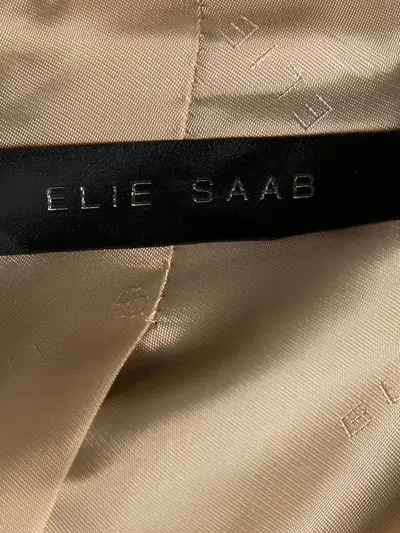 Pre-owned Elie Saab  Tweed Two-tone Blazer In Black