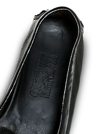 Pre-owned Ferragamo Gancini Loafers In Black