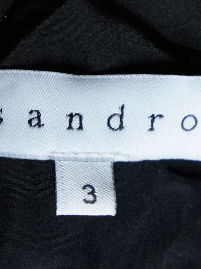 Pre-owned Sandro  Panelled Short-sleeve Top In Black