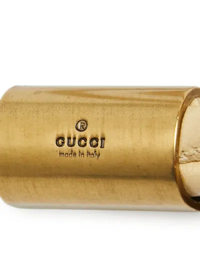 Pre-owned Gucci Leather Belt In White