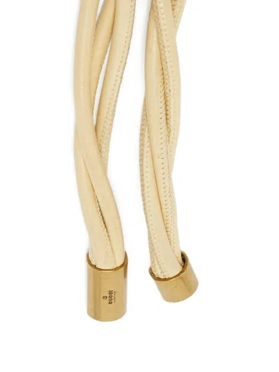 Pre-owned Gucci Leather Belt In White