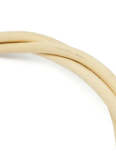 Pre-owned Gucci Leather Belt In White