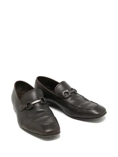 Pre-owned Ferragamo Gancini-bit Loafers