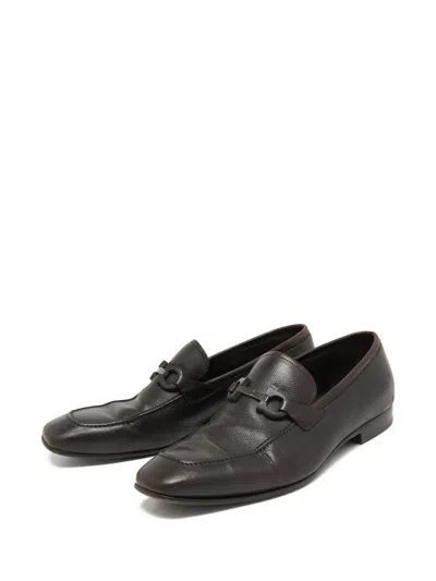 Pre-owned Ferragamo Gancini-bit Loafers