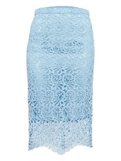 Pre-owned Burberry Floral-lace Skirt