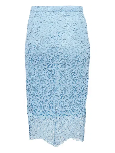 Pre-owned Burberry Floral-lace Skirt