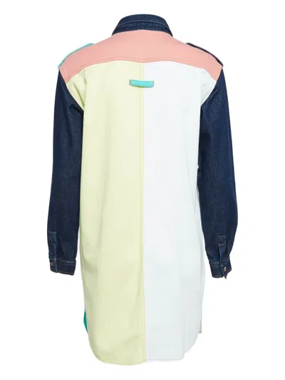 Pre-owned Maje Colour-block Denim Shirt Dress
