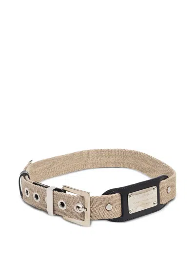 Pre-owned Dolce & Gabbana Logo-plaque Belt