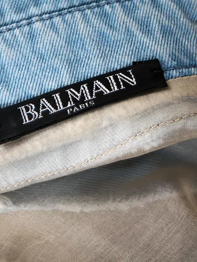 Pre-owned Balmain Denim Maxi Dress