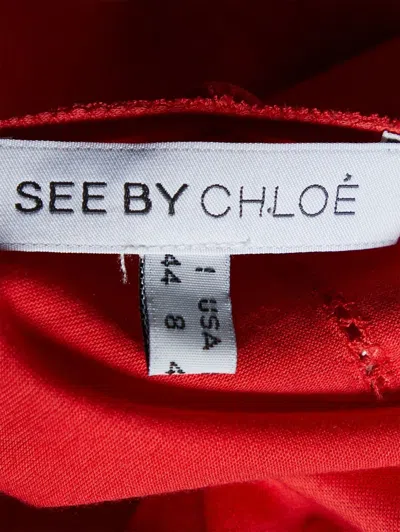 Pre-owned See By Chloé  Squared-neck Flared Mini Dress